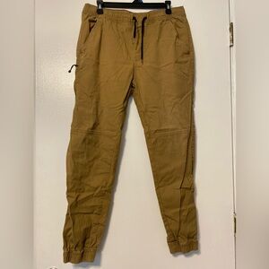Denali Jogger Pants - Men's Medium - Tan Cotton Blend Elastic Waist Casual